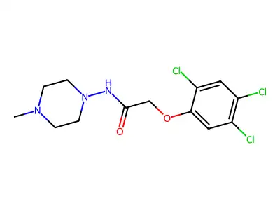 N-(4-methylpiperazin-1-yl)-2-(2,4,5-trichlorophenoxy)acetamide structure