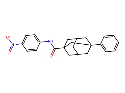N-(4-nitrophenyl)-3-phenyladamantane-1-carboxamide structure