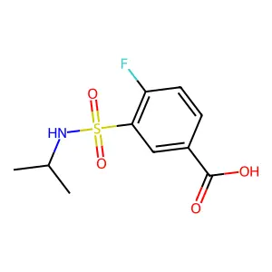 4-Fluoro-3-[(propan-2-yl)sulfamoyl]benzoic acid structure