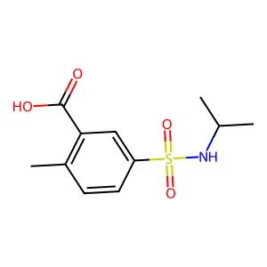 2-Methyl-5-[[(1-methylethyl)amino]sulfonyl]benzoic acid structure