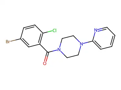 (5-Bromo-2-chlorophenyl)-(4-pyridin-2-ylpiperazin-1-yl)methanone structure