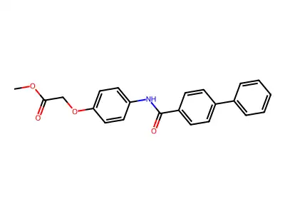 Methyl {4-[(biphenyl-4-ylcarbonyl)amino]phenoxy}acetate structure