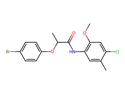 2-(4-bromophenoxy)-N-(4-chloro-2-methoxy-5-methylphenyl)propanamide structure