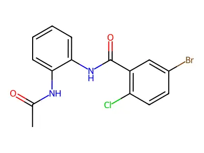 N-(2-acetamidophenyl)-5-bromo-2-chlorobenzamide structure