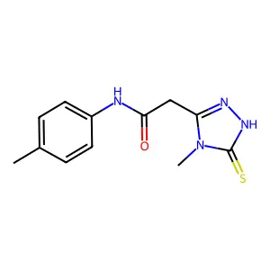 2-(5-Mercapto-4-methyl-4H-[1,2,4]triazol-3-yl)-N-p-tolyl-acetamide structure