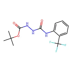 Tert-butyl 2-((2-(trifluoromethyl)phenyl)carbamoyl)hydrazinecarboxylate structure