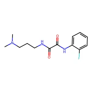 N-[3-(dimethylamino)propyl]-N'-(2-fluorophenyl)oxamide structure