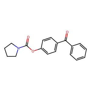 4-Benzoylphenyl 1-pyrrolidinecarboxylate structure