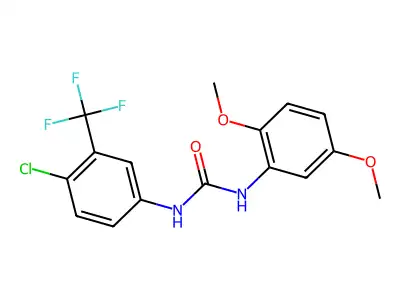 1-[4-Chloro-3-(trifluoromethyl)phenyl]-3-(2,5-dimethoxyphenyl)urea structure