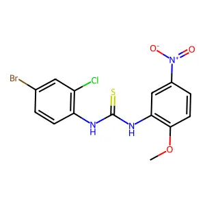 1-(4-Bromo-2-chlorophenyl)-3-(2-methoxy-5-nitrophenyl)thiourea structure