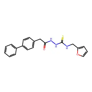 1-(Furan-2-ylmethyl)-3-[[2-(4-phenylphenyl)acetyl]amino]thiourea structure