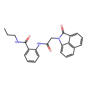 2-{[(2-oxobenzo[cd]indol-1(2H)-yl)acetyl]amino}-N-propylbenzamide structure