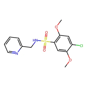 4-Chloro-2,5-dimethoxy-N-pyridin-2-ylmethyl-benzenesulfonamide structure