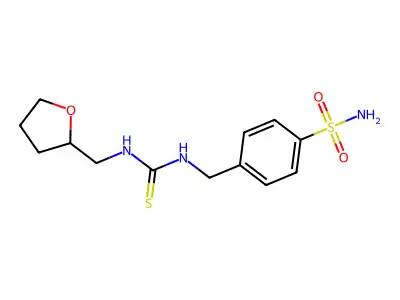 1-(Oxolan-2-ylmethyl)-3-[(4-sulfamoylphenyl)methyl]thiourea structure