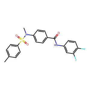 N-(3,4-difluorophenyl)-4-[methyl-(4-methylphenyl)sulfonylamino]benzamide structure