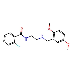 N-{2-[(2,5-dimethoxybenzyl)amino]ethyl}-2-fluorobenzamide structure