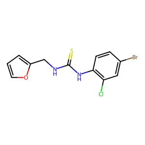 1-(4-Bromo-2-chlorophenyl)-3-(furan-2-ylmethyl)thiourea structure