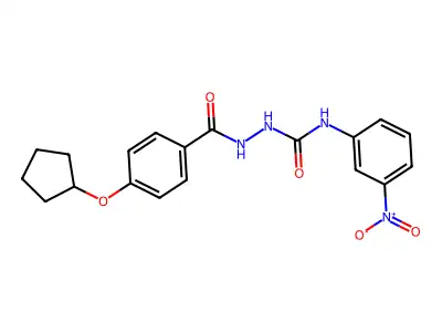 1-[(4-Cyclopentyloxybenzoyl)amino]-3-(3-nitrophenyl)urea structure