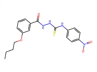 1-[(3-Butoxybenzoyl)amino]-3-(4-nitrophenyl)thiourea structure