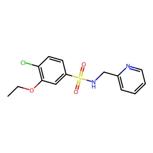 4-chloro-3-ethoxy-N-(pyridin-2-ylmethyl)benzenesulfonamide structure