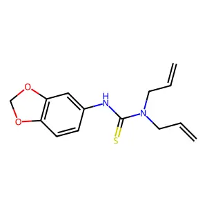 3-(1,3-Benzodioxol-5-yl)-1,1-bis(prop-2-enyl)thiourea structure