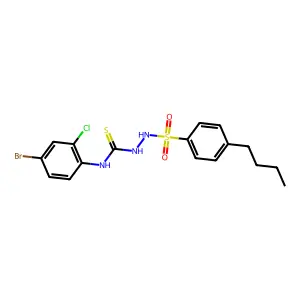 1-(4-Bromo-2-chlorophenyl)-3-[(4-butylphenyl)sulfonylamino]thiourea structure