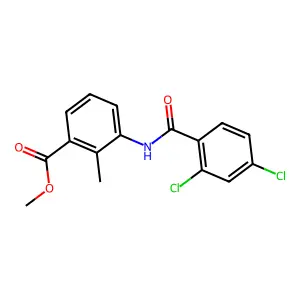 Methyl 3-{[(2,4-dichlorophenyl)carbonyl]amino}-2-methylbenzoate structure