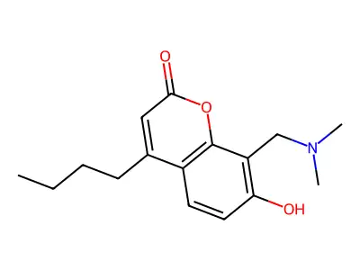 4-butyl-8-[(dimethylamino)methyl]-7-hydroxy-2H-chromen-2-one structure