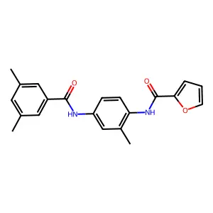 N-[4-[(3,5-dimethylbenzoyl)amino]-2-methylphenyl]furan-2-carboxamide structure