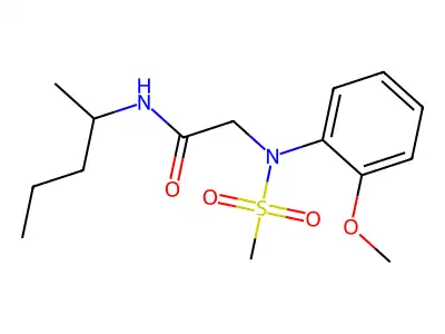 2-(2-methoxy-N-methylsulfonylanilino)-N-pentan-2-ylacetamide structure