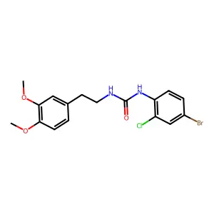 1-(4-Bromo-2-chlorophenyl)-3-[2-(3,4-dimethoxyphenyl)ethyl]urea structure