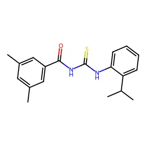 3,5-dimethyl-N-[(2-propan-2-ylphenyl)carbamothioyl]benzamide structure