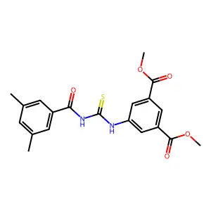Dimethyl 5-({[(3,5-dimethylbenzoyl)amino]carbothioyl}amino)isophthalate structure