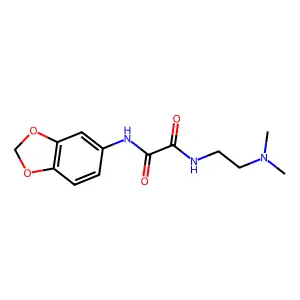 N1-(benzo[d][1,3]dioxol-5-yl)-N2-(2-(dimethylamino)ethyl)oxalamide structure