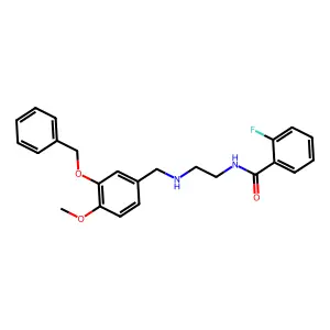 N-(2-{[3-(benzyloxy)-4-methoxybenzyl]amino}ethyl)-2-fluorobenzamide structure
