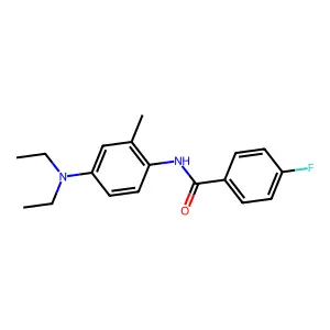 N-[4-(diethylamino)-2-methylphenyl]-4-fluorobenzamide structure