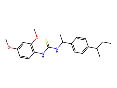 1-[1-(4-Butan-2-ylphenyl)ethyl]-3-(2,4-dimethoxyphenyl)thiourea structure