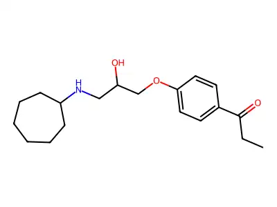 1-{4-[3-(Cycloheptylamino)-2-hydroxypropoxy]phenyl}propan-1-one structure