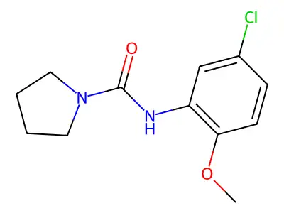 N-(5-chloro-2-methoxyphenyl)pyrrolidine-1-carboxamide structure