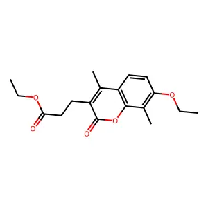 ethyl 3-(7-ethoxy-4,8-dimethyl-2-oxo-2H-chromen-3-yl)propanoate structure