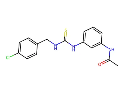 N-[3-[(4-chlorophenyl)methylcarbamothioylamino]phenyl]acetamide structure