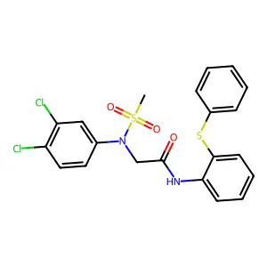 2-(3,4-dichloro-N-methylsulfonylanilino)-N-(2-phenylsulfanylphenyl)acetamide structure