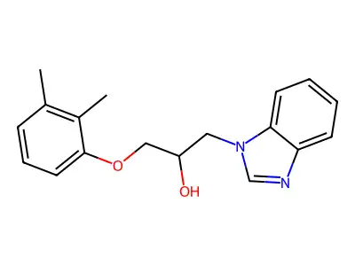 1-(1H-benzimidazol-1-yl)-3-(2,3-dimethylphenoxy)propan-2-ol structure