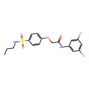 N-(3,5-dichlorophenyl)-2-[4-(propylsulfamoyl)phenoxy]acetamide structure