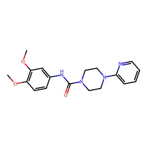 N-(3,4-dimethoxyphenyl)-4-pyridin-2-ylpiperazine-1-carboxamide structure