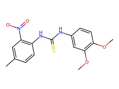 1-(3,4-Dimethoxyphenyl)-3-(4-methyl-2-nitrophenyl)thiourea structure