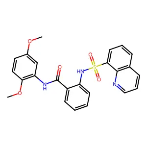 N-(2,5-dimethoxyphenyl)-2-[(8-quinolinylsulfonyl)amino]benzamide structure