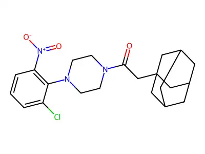 2-(1-Adamantyl)-1-[4-(2-chloro-6-nitrophenyl)piperazin-1-yl]ethanone structure