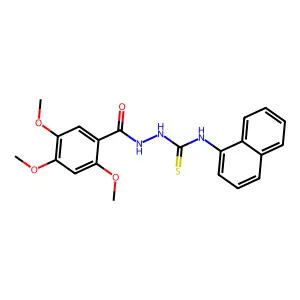 1-Naphthalen-1-yl-3-[(2,4,5-trimethoxybenzoyl)amino]thiourea structure