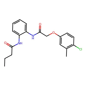 N-[2-[[2-(4-chloro-3-methylphenoxy)acetyl]amino]phenyl]butanamide structure